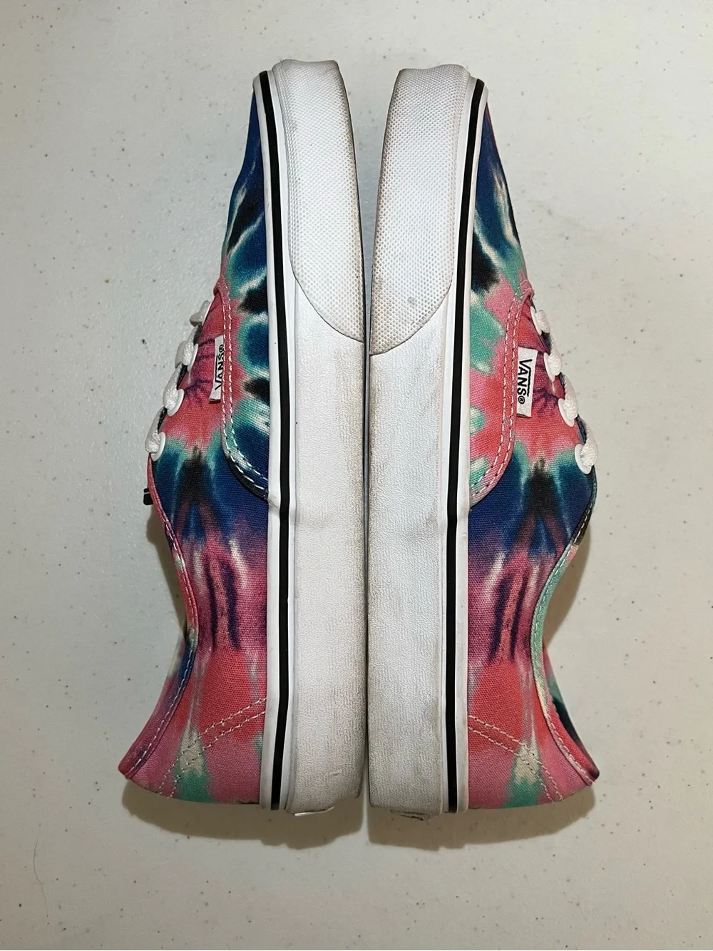 Vans Authentic Tie-Dye Canvas Sneakers - Pink Blue Teal